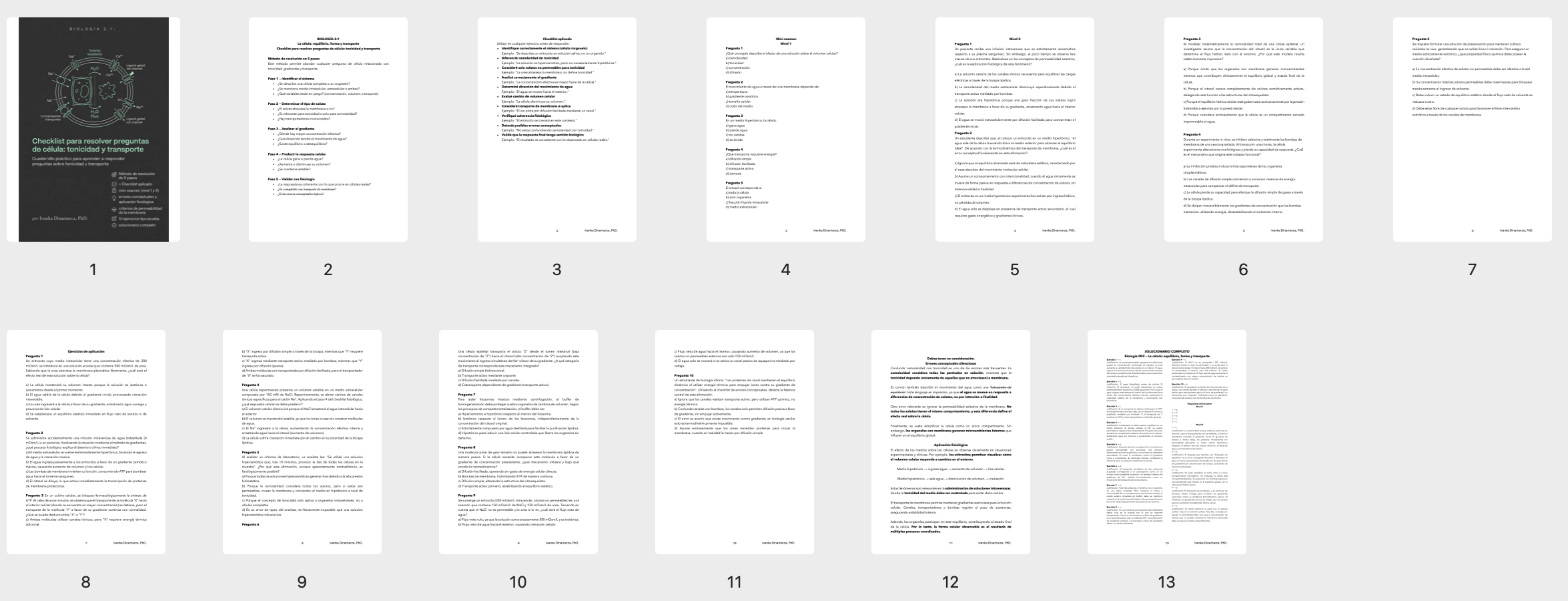 BIOLOGÍA 2.1 — Checklist para resolver preguntas de célula