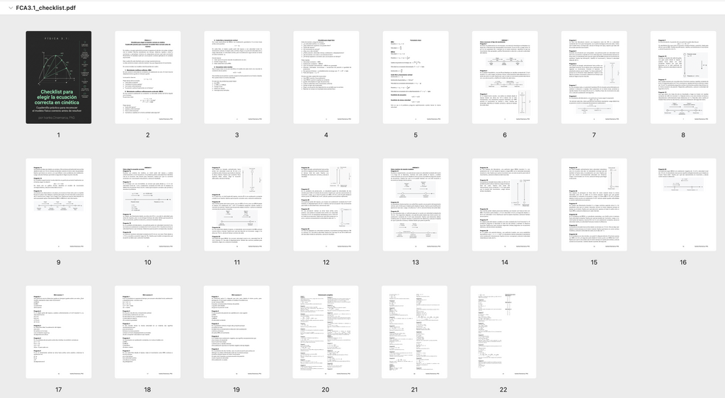 FÍSICA 3.1 — Checklist para elegir la ecuación correcta en cinética