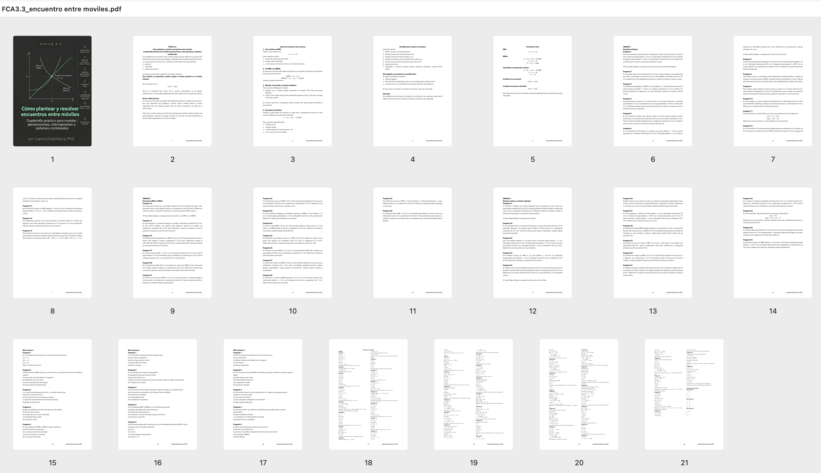 FÍSICA 3.3 — Cómo plantear y resolver encuentros entre móviles