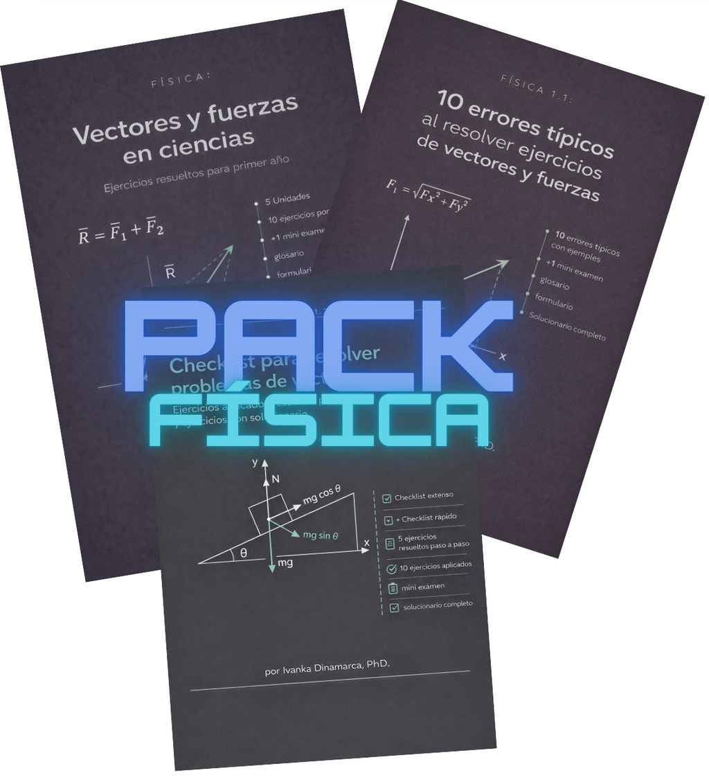 PACK FÍSICA 001  — Vectores y fuerzas en ciencias
